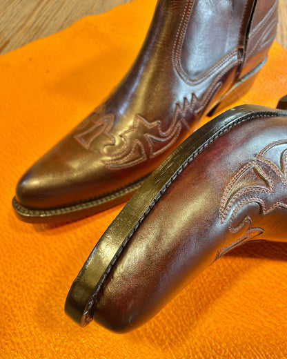 Reddish Brown Cowboy Boots For Men