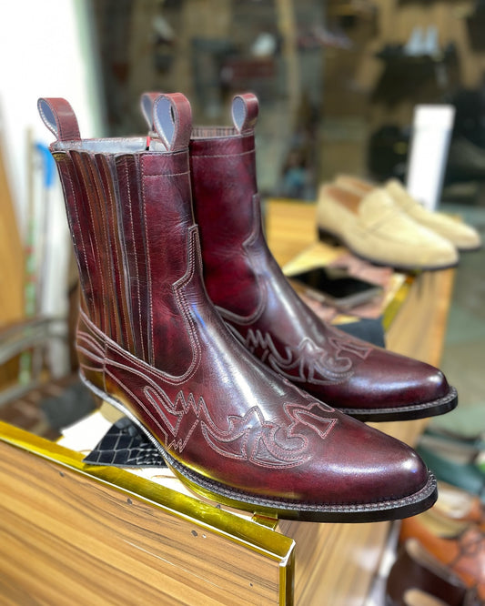 Reddish Brown Cowboy Boots For Men