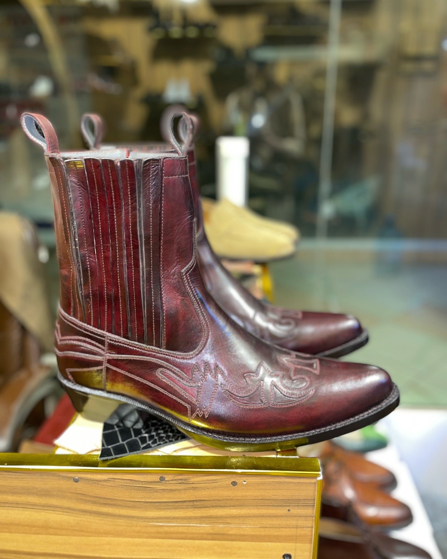 Reddish Brown Cowboy Boots For Men