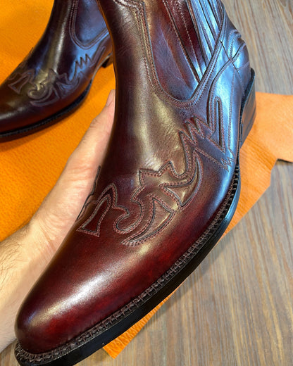 Reddish Brown Cowboy Boots For Men