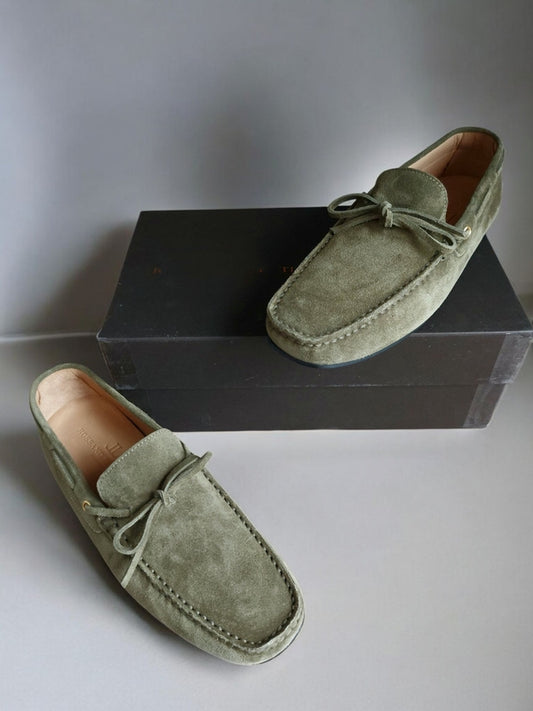 Green Suede Loafers