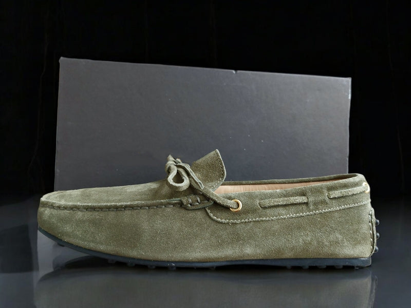 Green Suede Loafers