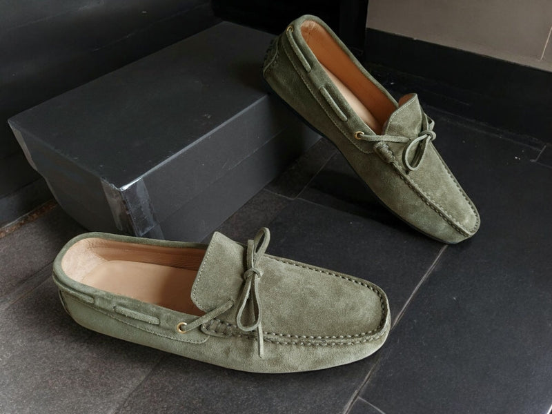 Green Suede Loafers