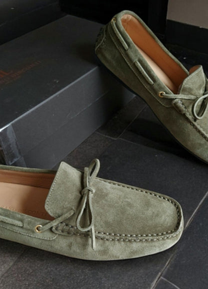 Green Suede Loafers