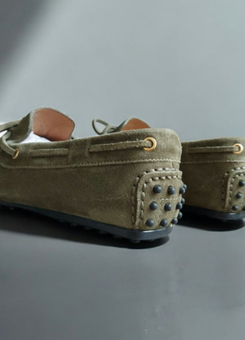 Green Suede Loafers