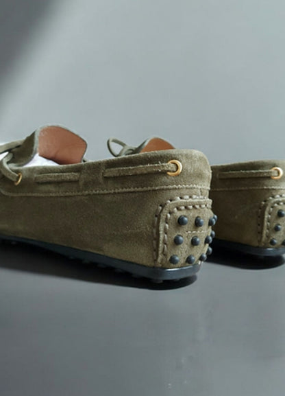 Green Suede Loafers