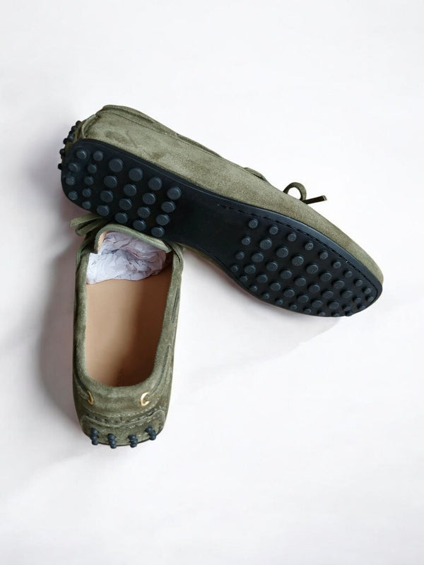 Green Suede Loafers