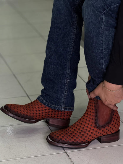 Handmade Woven Leather Boots