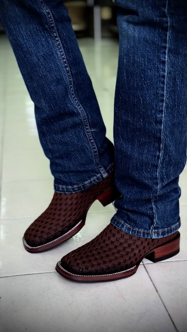 Handmade Woven Leather Boots