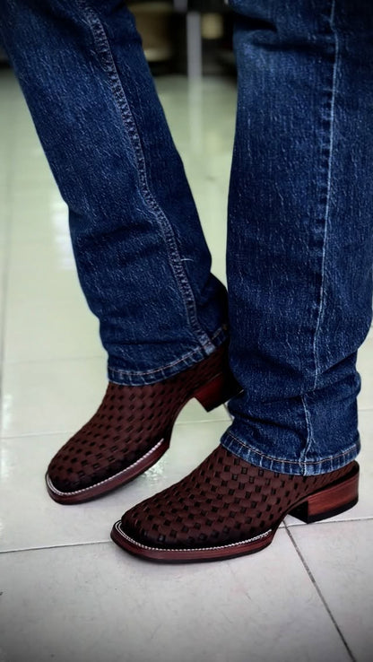 Handmade Woven Leather Boots
