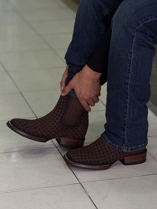 Handmade Woven Leather Boots