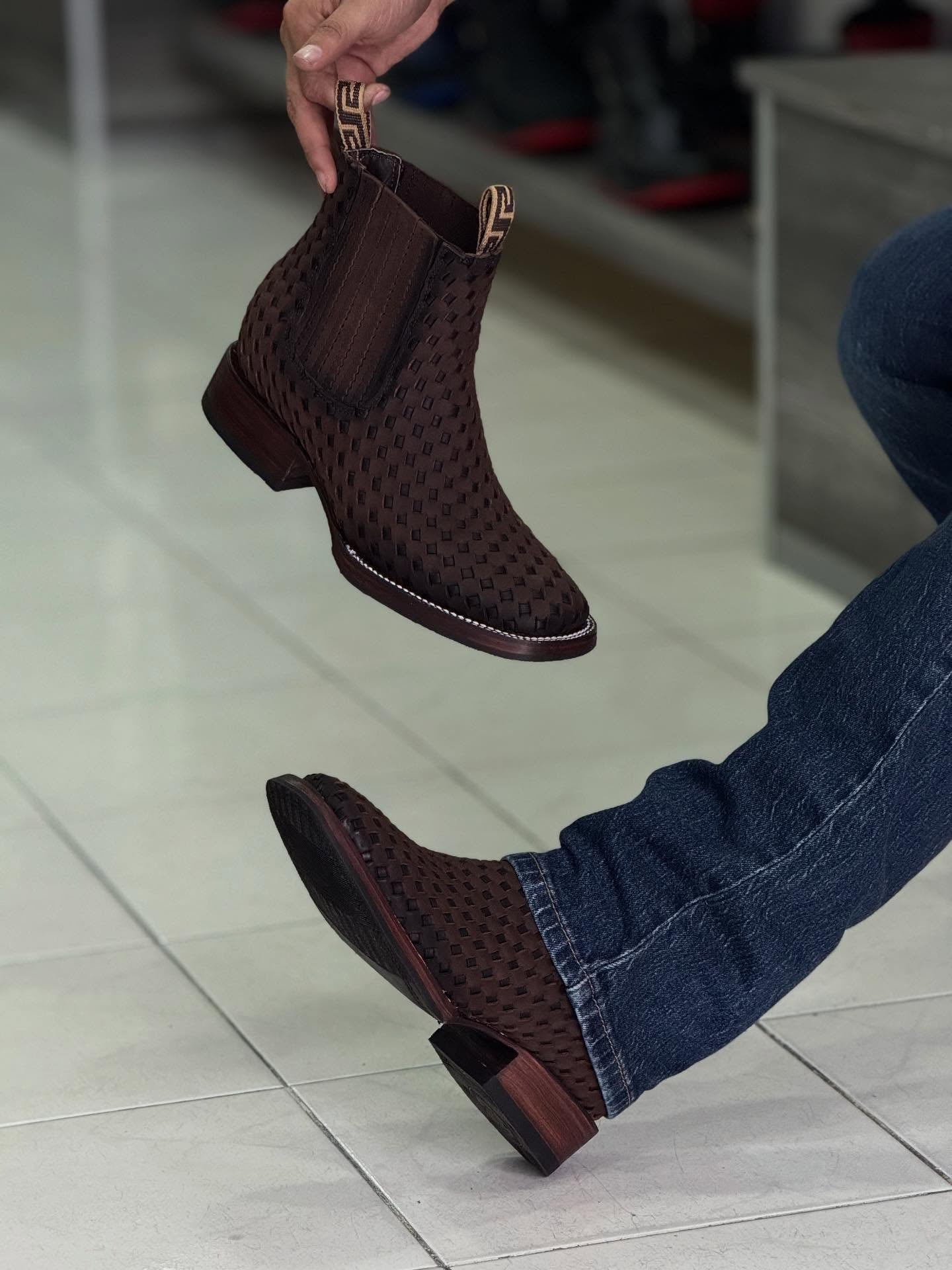 Handmade Woven Leather Boots