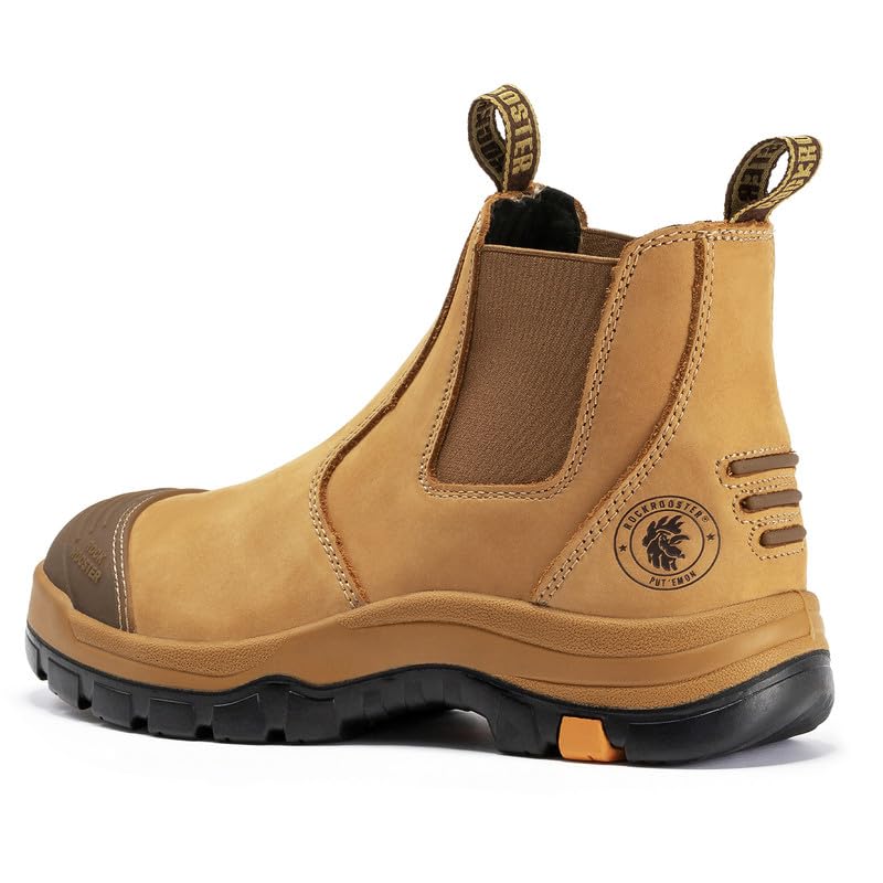 Soft Toe Rubber Outsole Slip On Work Boots For Men
