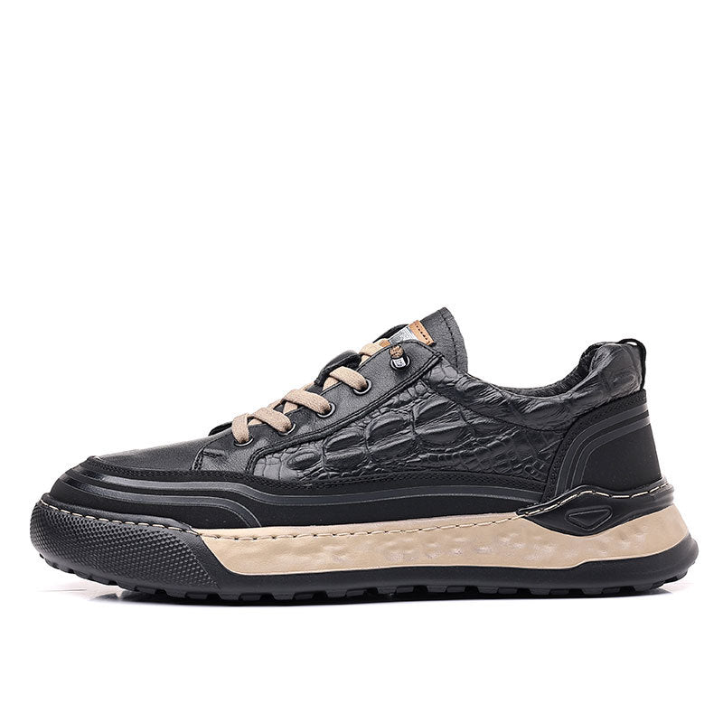 First-layer Cowhide Thick-soled Sneakers