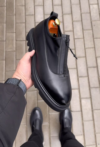 Zip Casual Leather Shoe
