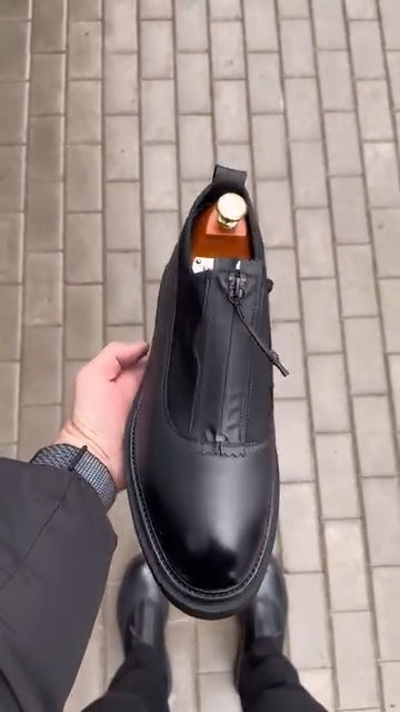 Zip Casual Leather Shoe