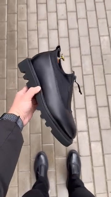 Zip Casual Leather Shoe