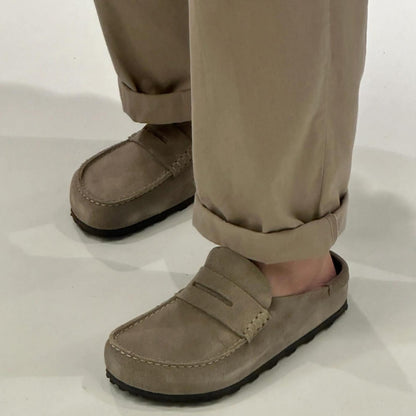 Wide Suede Loafers