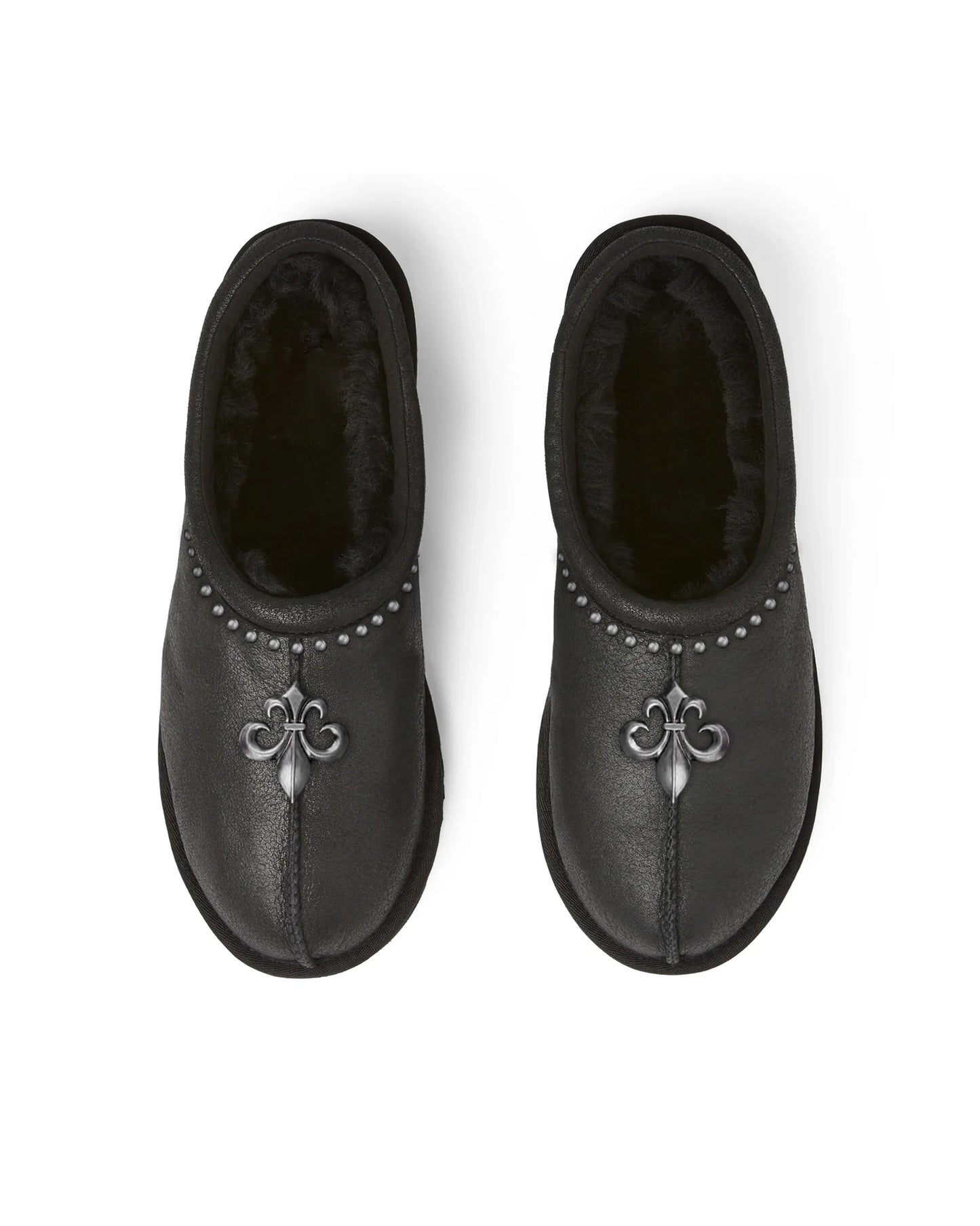 Stylish Chrome Inspired Mules