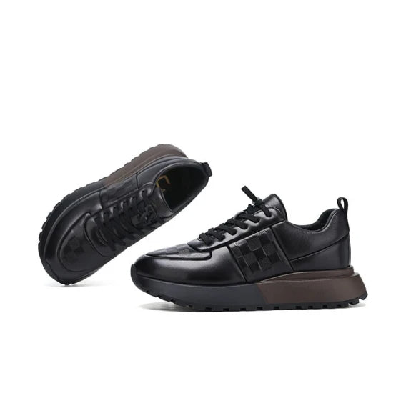 Cowhide Luxury Soft Sole Casual Dress Sneakers