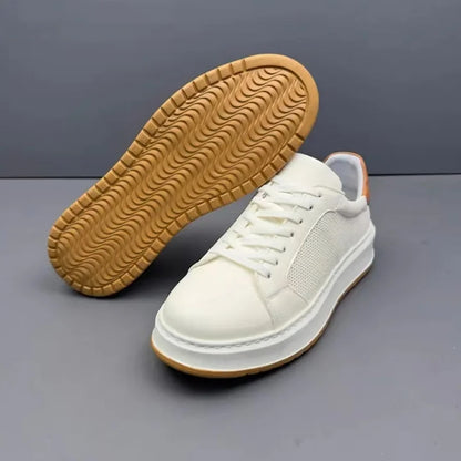 Handmade Retro Genuine Leather Hollow Breathable Soft Sole Skate Shoes