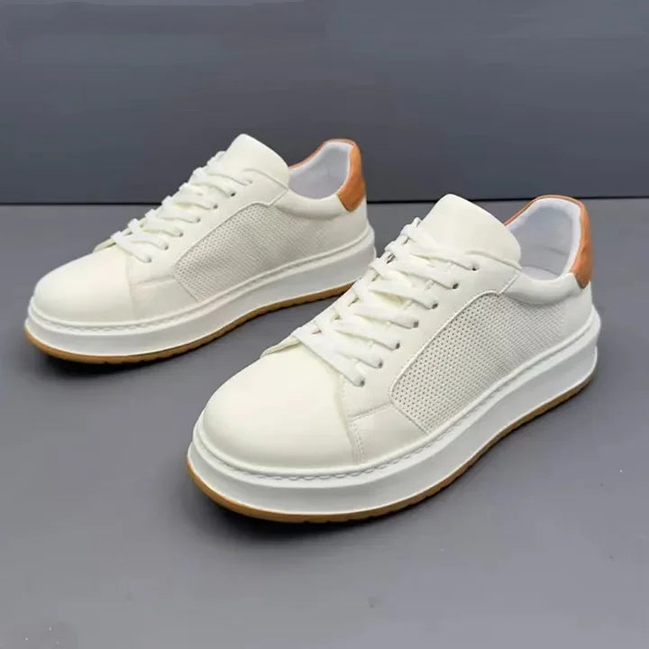 Handmade Retro Genuine Leather Hollow Breathable Soft Sole Skate Shoes