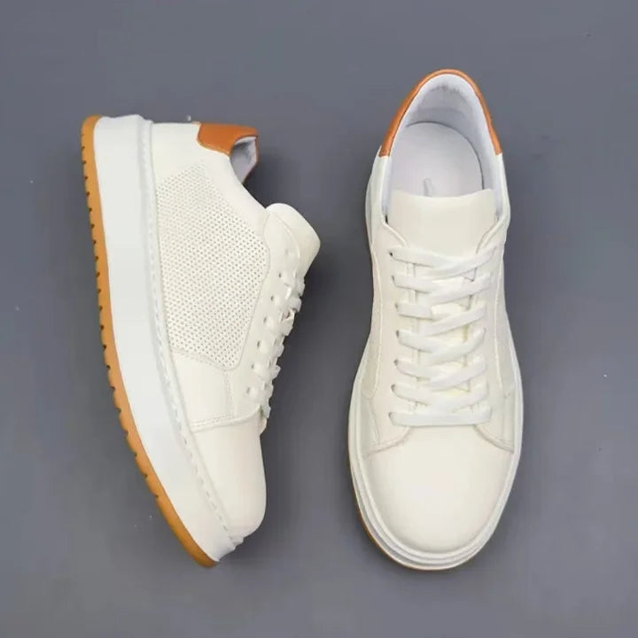 Handmade Retro Genuine Leather Hollow Breathable Soft Sole Skate Shoes