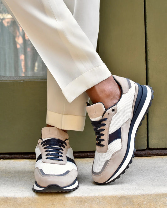 Suede Mesh Breathable Sneakers