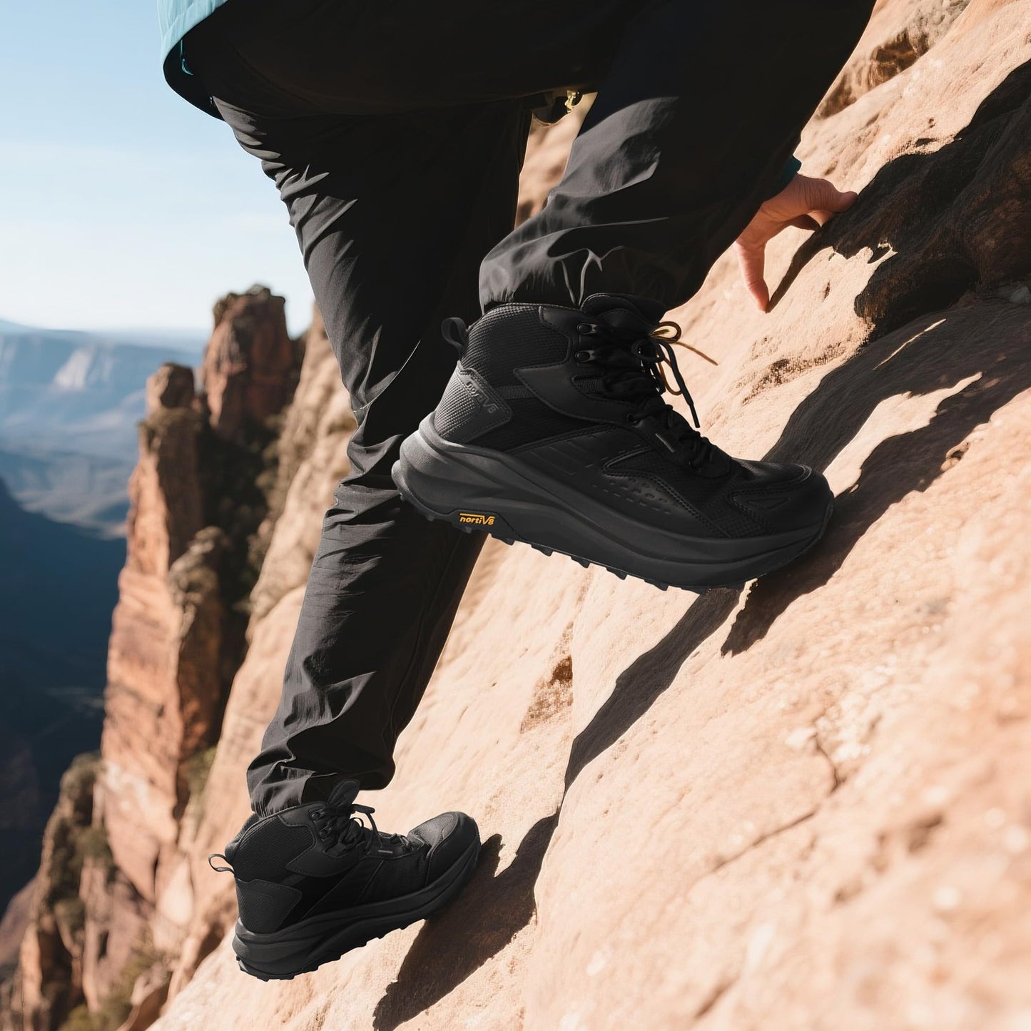 Men's Wide Toe Box Waterproof Outdoor Trekking Camping Shoes