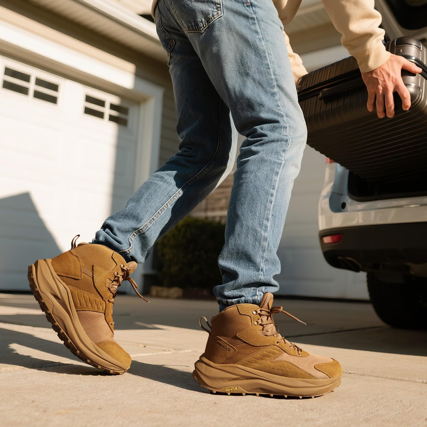 Men's Wide Toe Box Waterproof Outdoor Trekking Camping Shoes