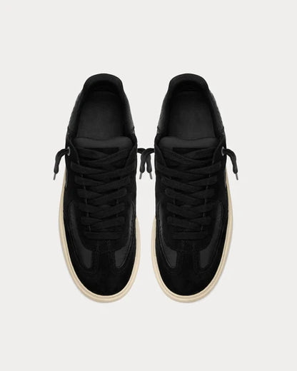 Suede Leather & Nylon Low Top Sneakers