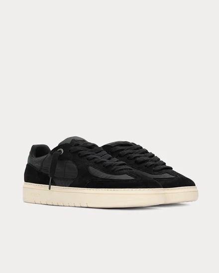 Suede Leather & Nylon Low Top Sneakers