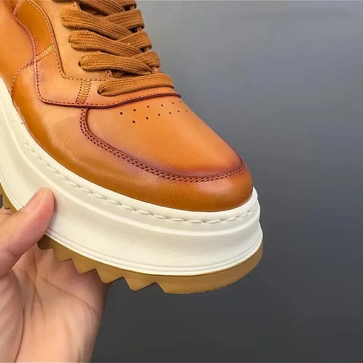 Handmade Retro Mid-top Casual Men Shoes