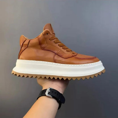 Handmade Retro Mid-top Casual Men Shoes