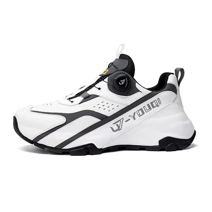 Breathable Casual Cowhide Chunky Sole Height-Enhancing Sneakers