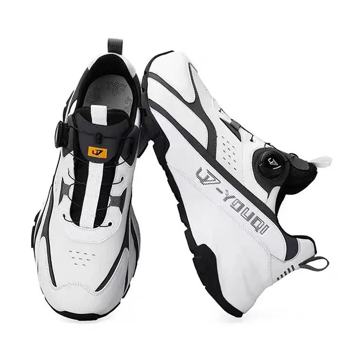 Breathable Casual Cowhide Chunky Sole Height-Enhancing Sneakers