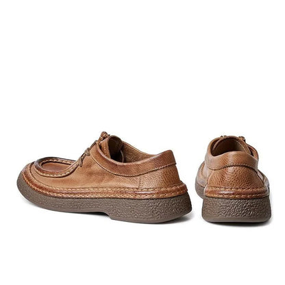 Handmade Retro British Style Low-top Cowhide Shoes