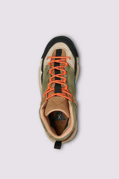 Suede And Technical Fabric Sneakers