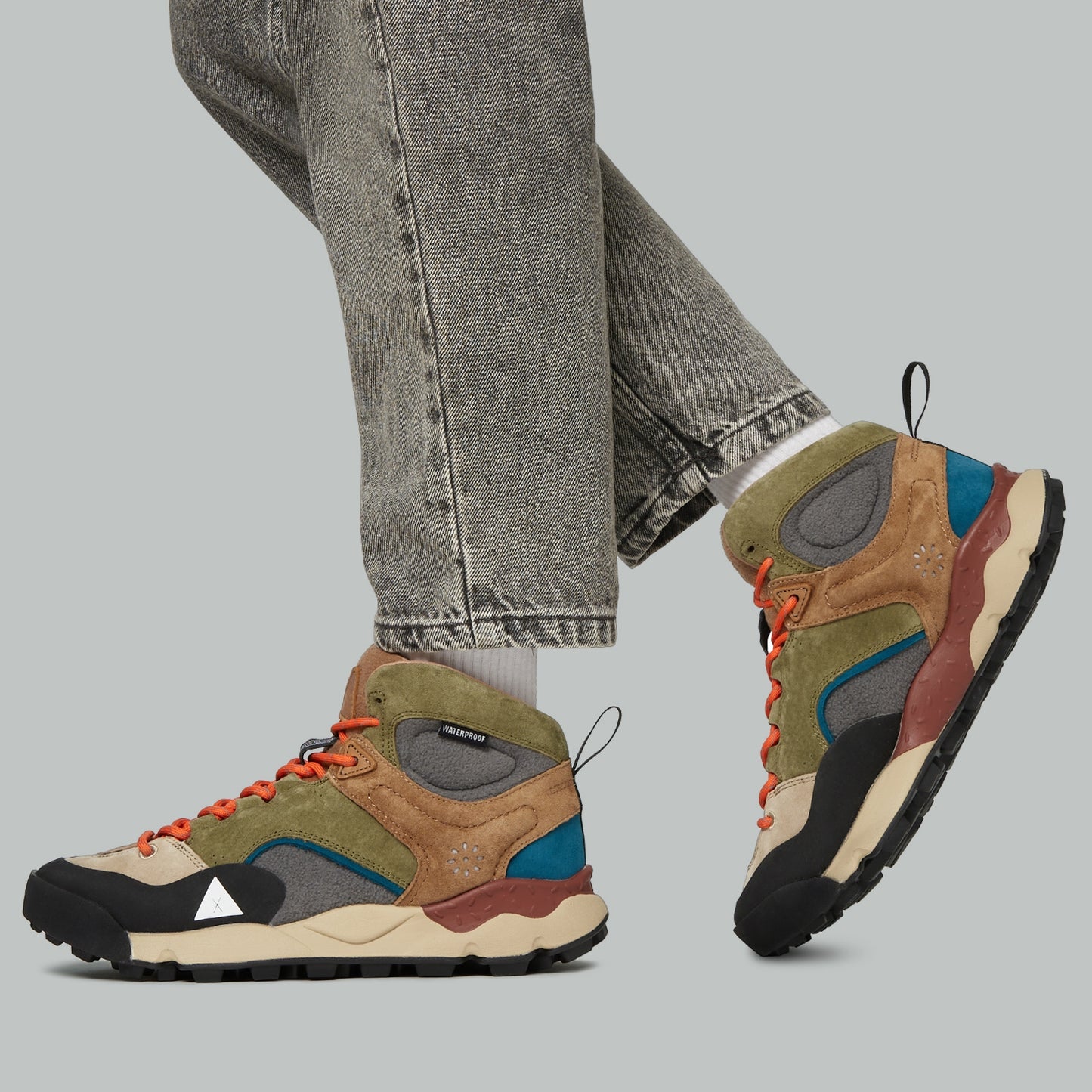 Suede And Technical Fabric Sneakers