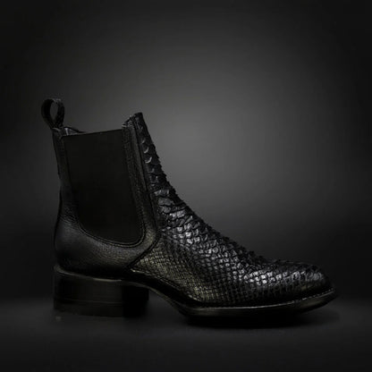 Glossy Python Western Boots