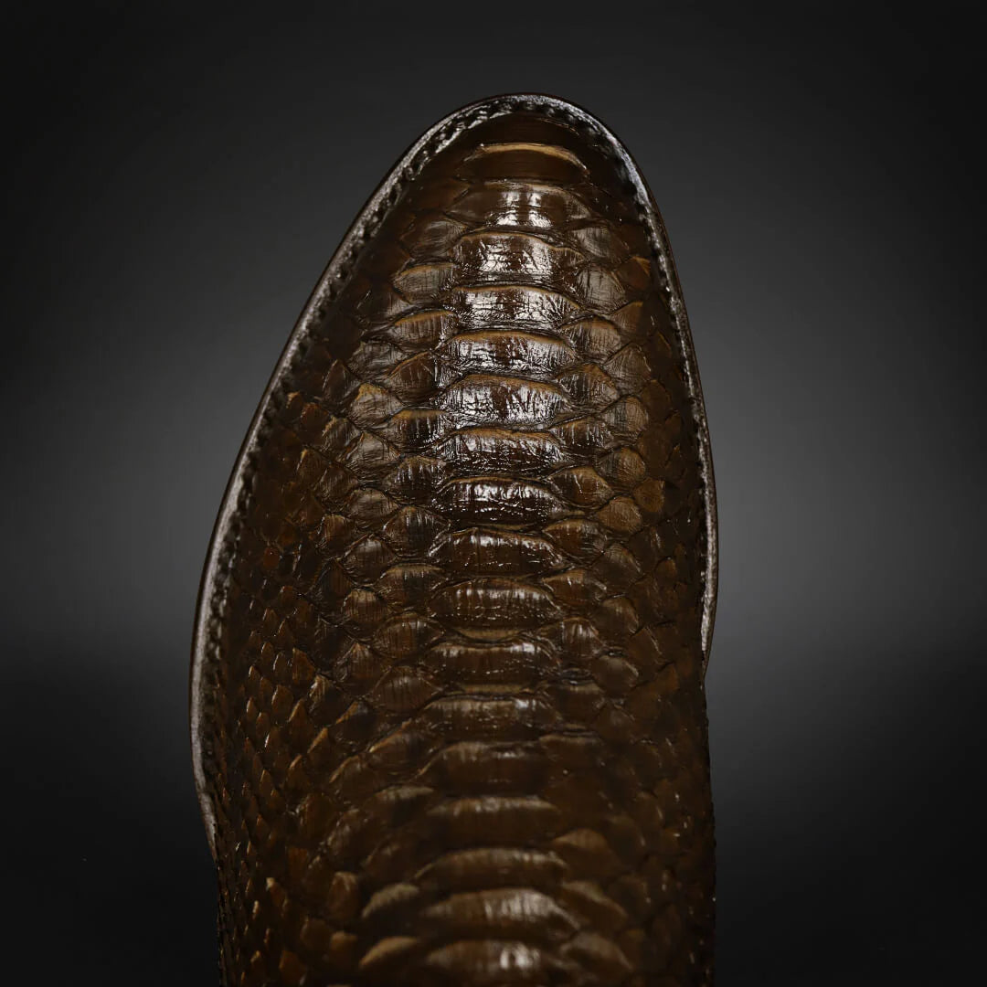 Glossy Python Western Boots