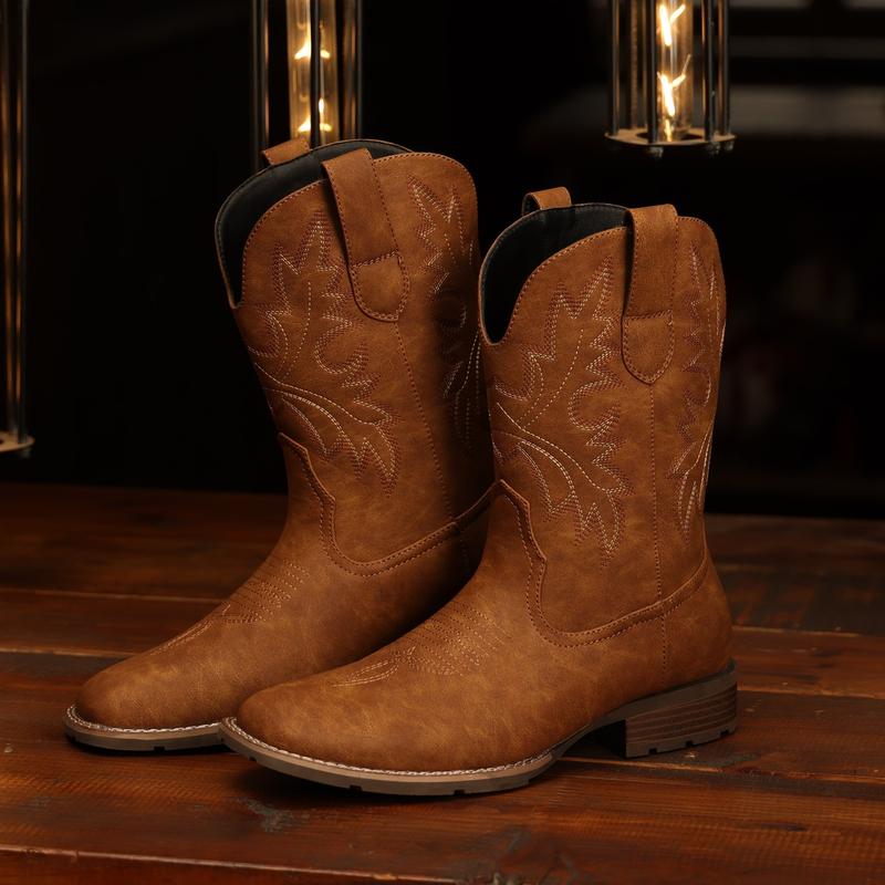 Classic Embroidered Cowboy Country Boots