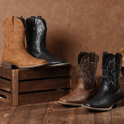 Classic Embroidered Cowboy Country Boots