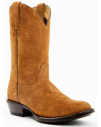 Men's Suede Round Toe Western Boots