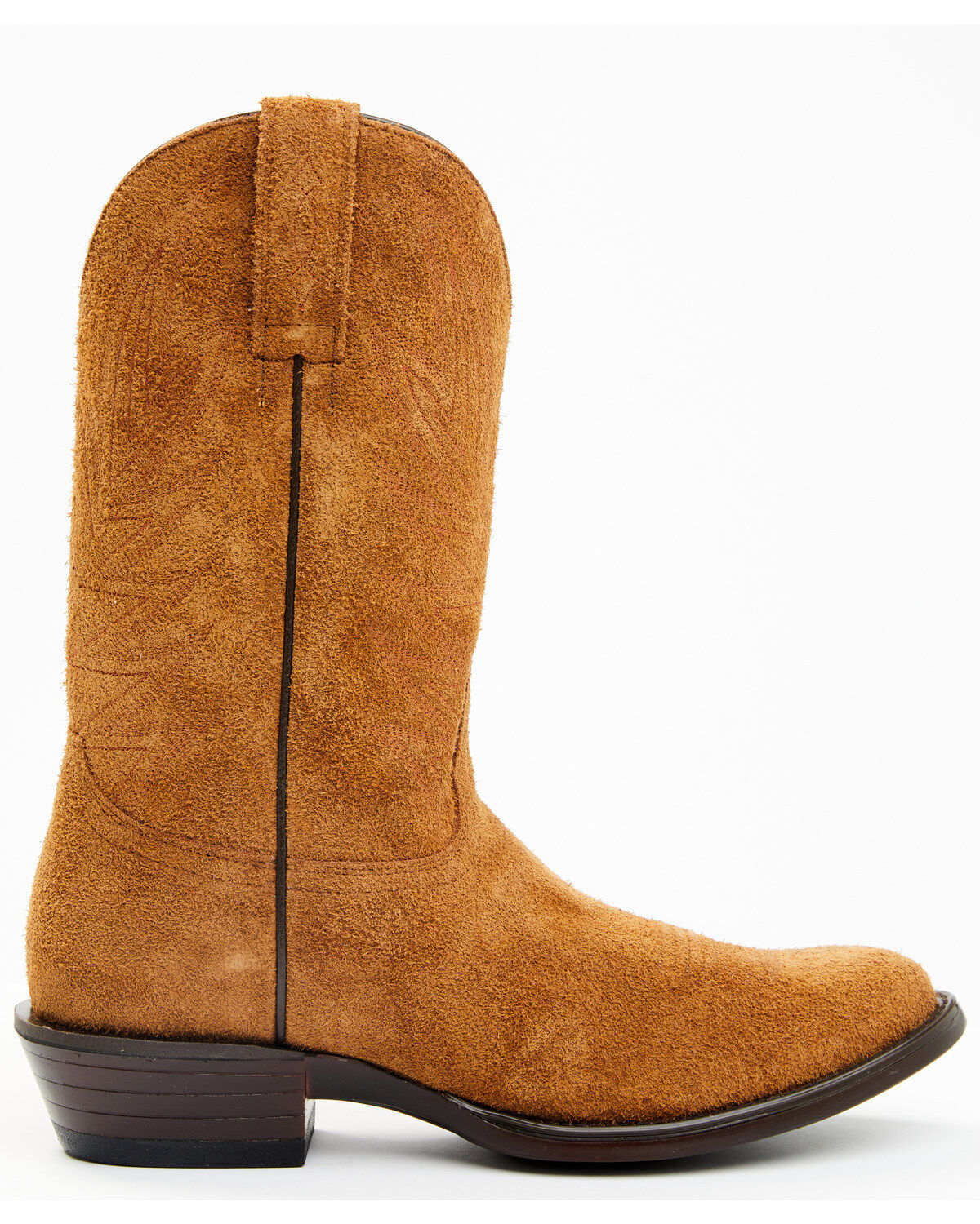 Men's Suede Round Toe Western Boots
