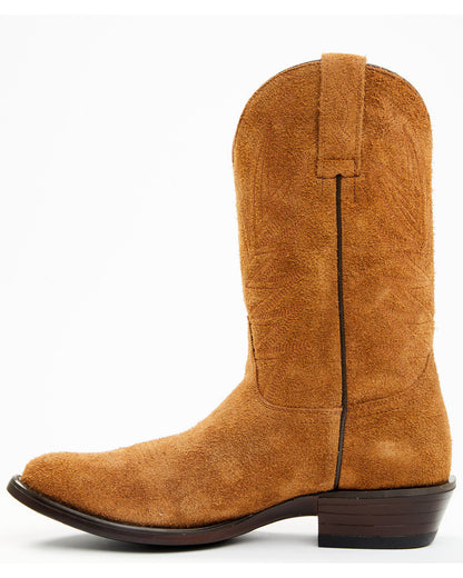 Men's Suede Round Toe Western Boots