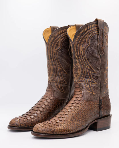Python Round Toe Cowboy Boots