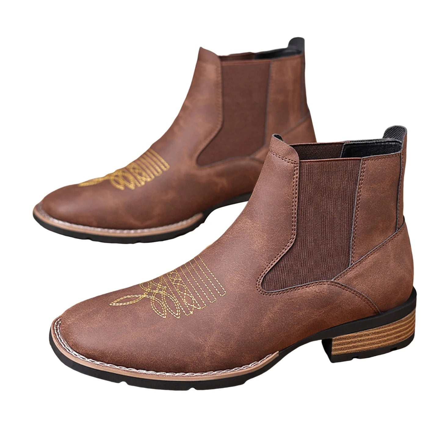 Men's Chelsea Square Toe Cowboy Boots