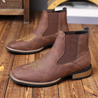 Men's Chelsea Square Toe Cowboy Boots