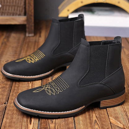 Men's Chelsea Square Toe Cowboy Boots